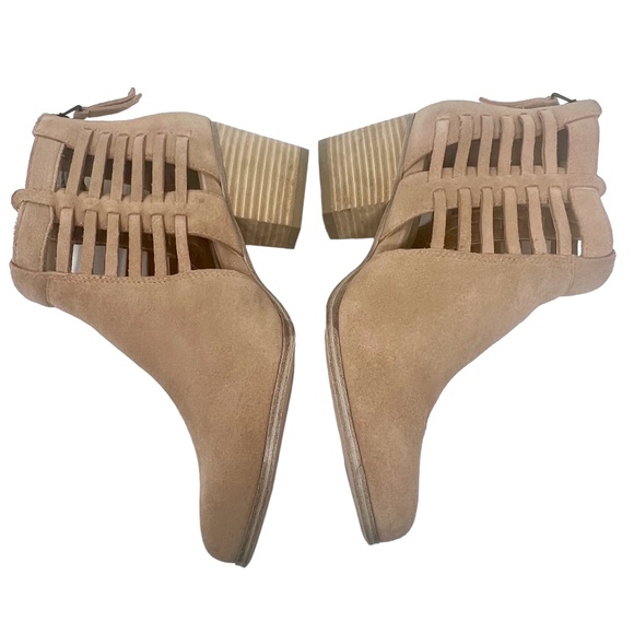 Sole Society women's tan suede strappy ankle booties size 7 - Picture 4 of 13